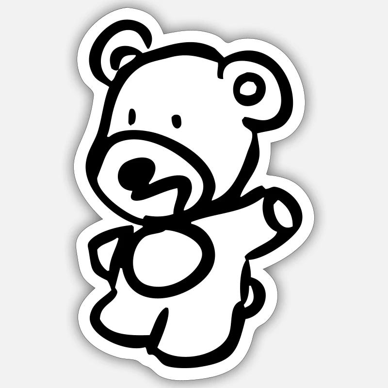 Teddy Sticker Größe S (10 x 10 cm)