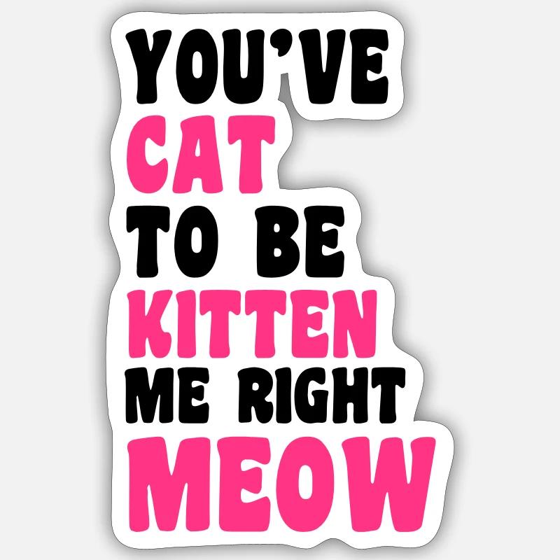 Meow - Sticker taille S (10 x 10 cm) - blanc mat