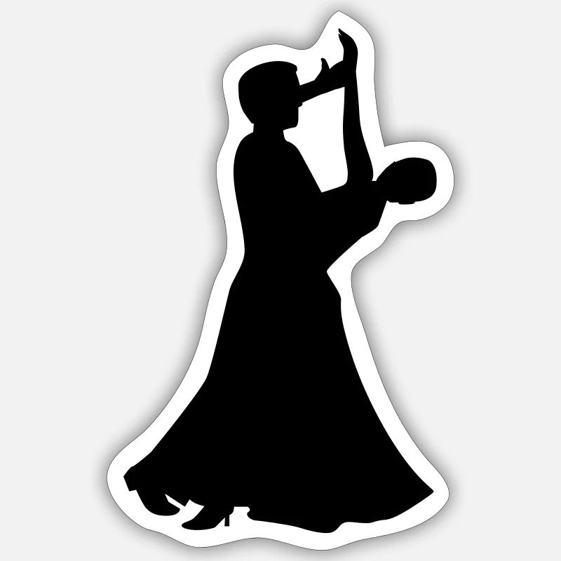 Dancing - Sticker size S (10 x 10 cm) - white matte