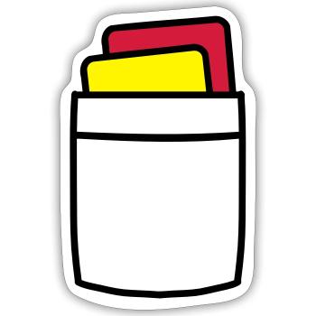Referee - Sticker size S (10 x 10 cm) - white matte - Front