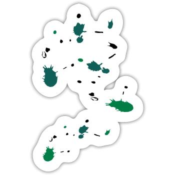 Farbklekse - Sticker Größe S (10 x 10 cm) - Mattweiß - Vorne