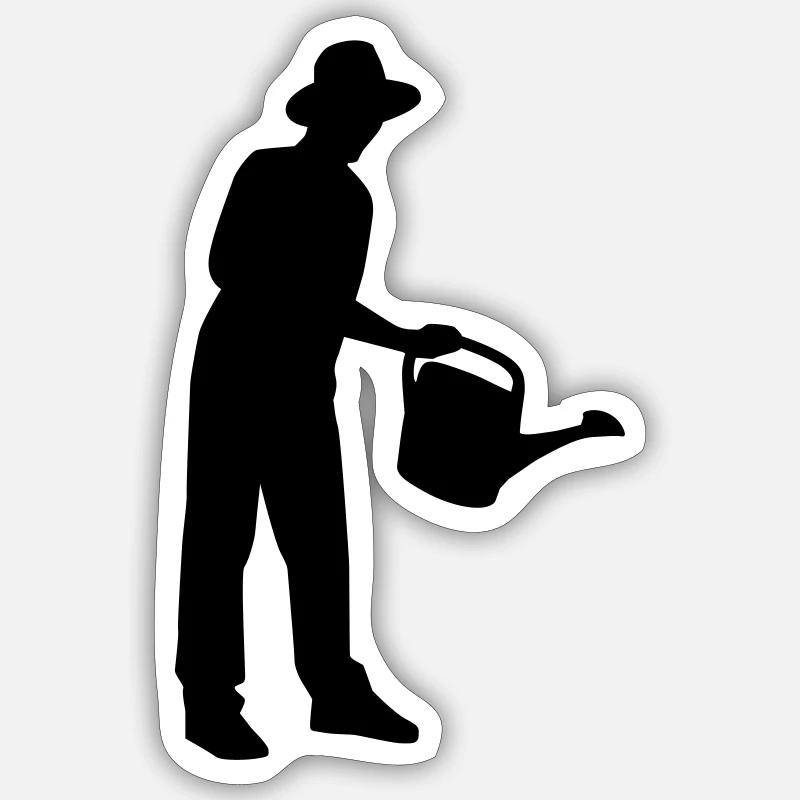 Gardener - Sticker size S (10 x 10 cm) - white matte