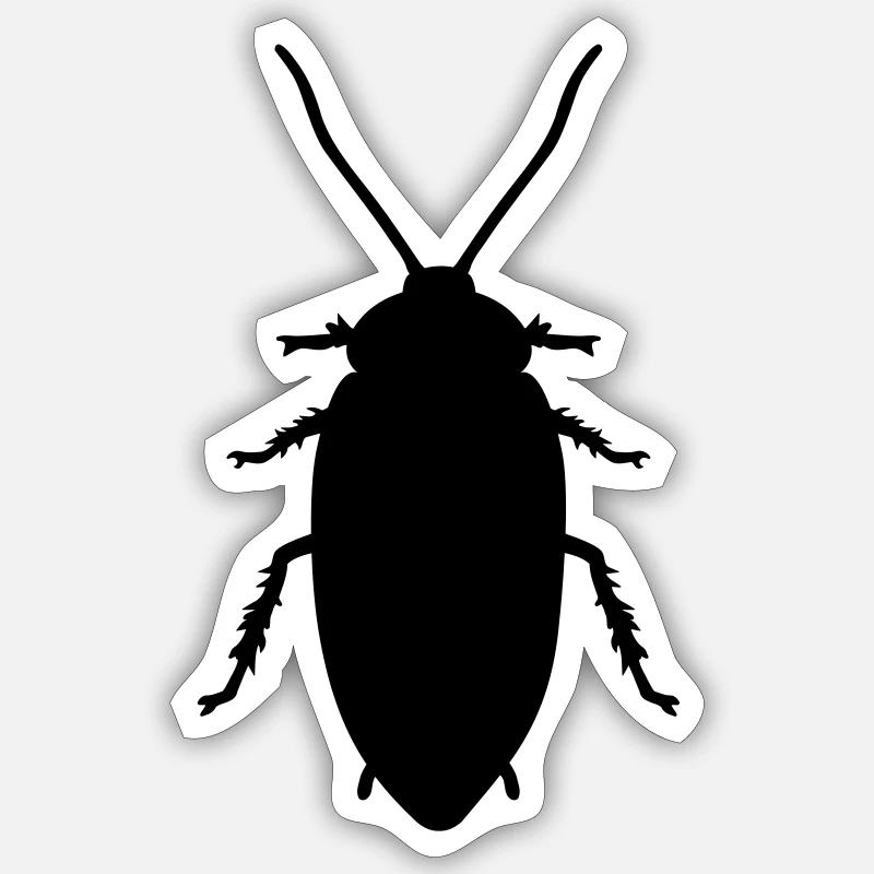 Cockroach - Sticker size S (10 x 10 cm) - white matte