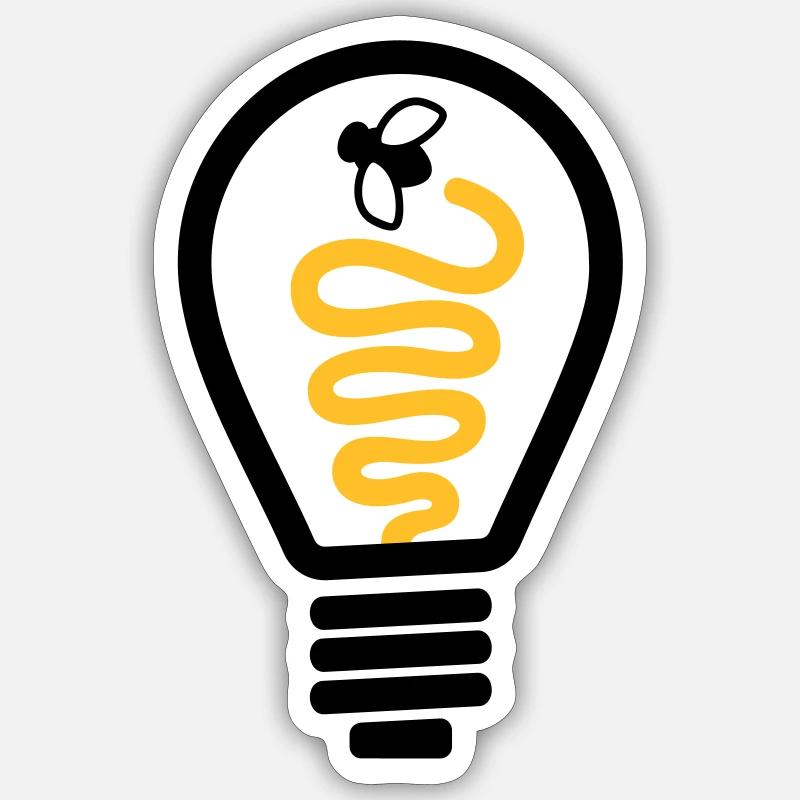 Bulb - Sticker size S (10 x 10 cm) - white matte