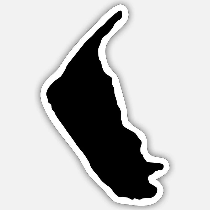 Amrum - Sticker Größe S (10 x 10 cm) - Mattweiß