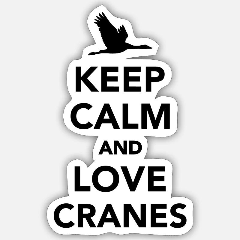 Kranich Sticker Größe S (10 x 10 cm)