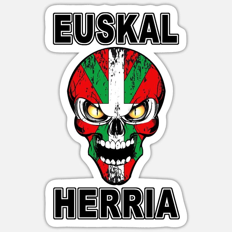 Euskal Herria - Pays Basque 72 - Sticker taille S (10 x 10 cm) - blanc mat