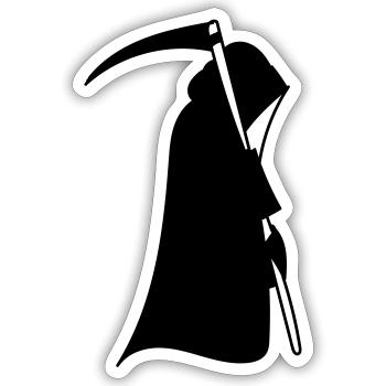 Der Tod - Sticker Größe S (10 x 10 cm) - Mattweiß - Vorne