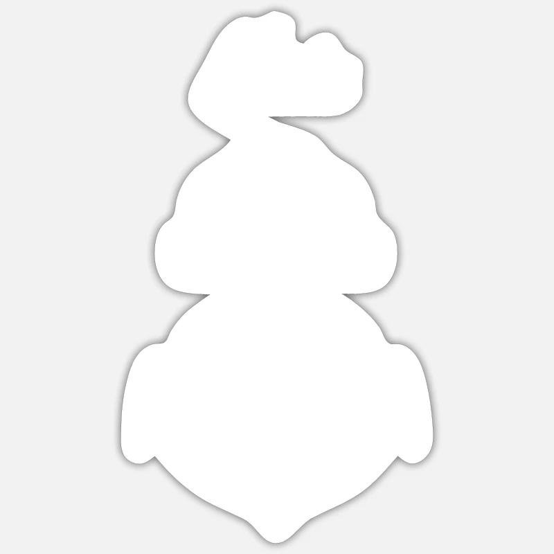 MOIN - Sticker taille S (10 x 10 cm) - blanc mat