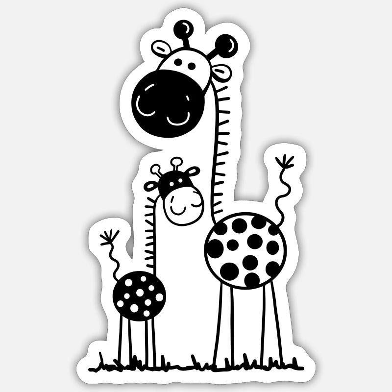 Cute Giraffe Sticker size S (10 x 10 cm)