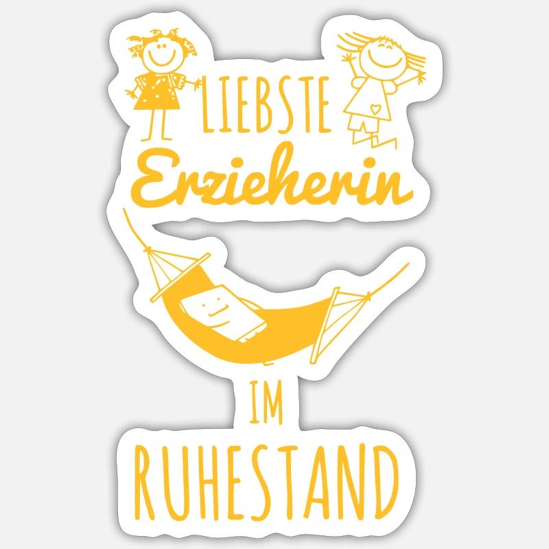 Dearest retired educator - Sticker size S (10 x 10 cm) - white matte