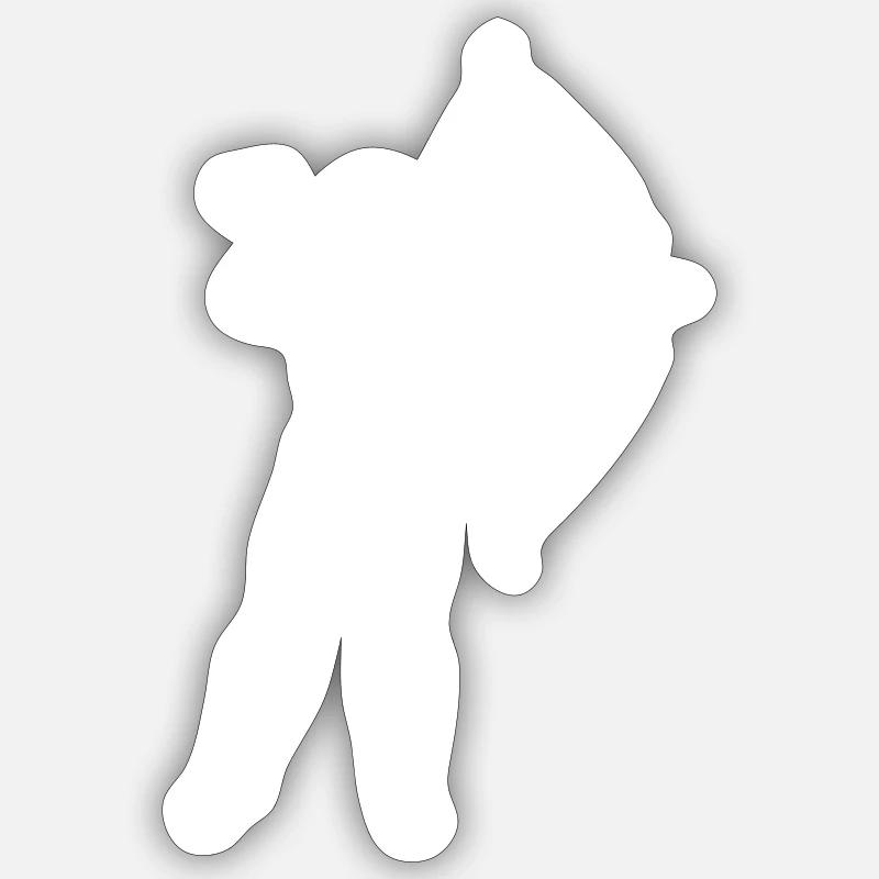 Arc et flèche - Sticker taille S (10 x 10 cm) - blanc mat