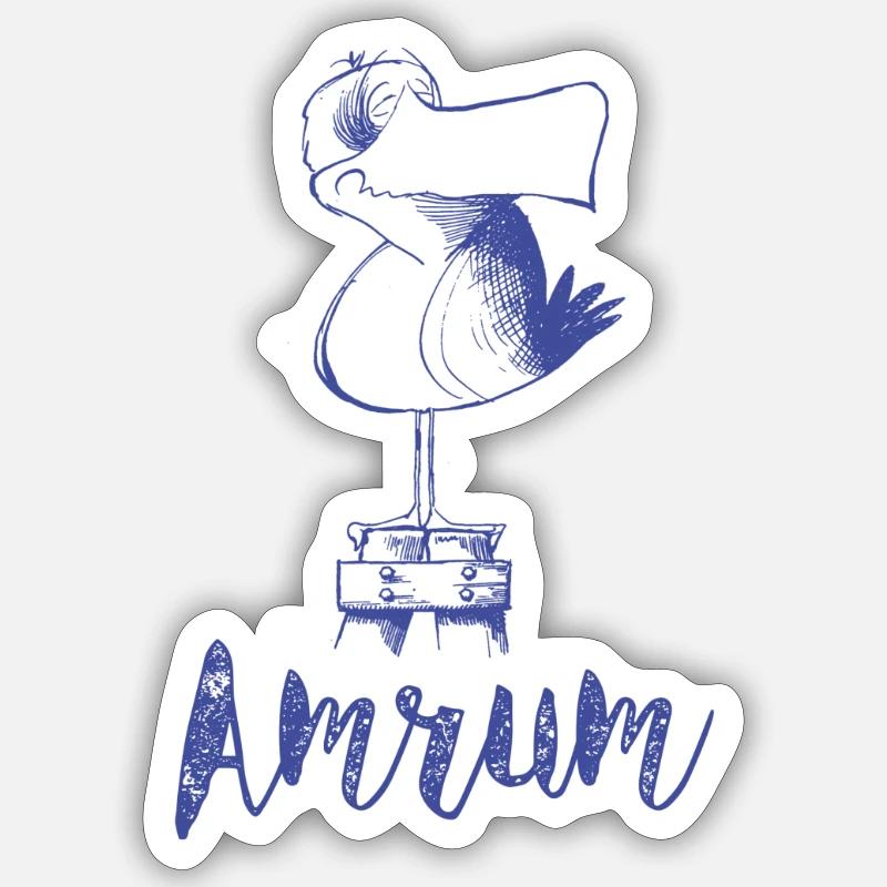 Amrum Moewe - Sticker size S (10 x 10 cm) - white matte