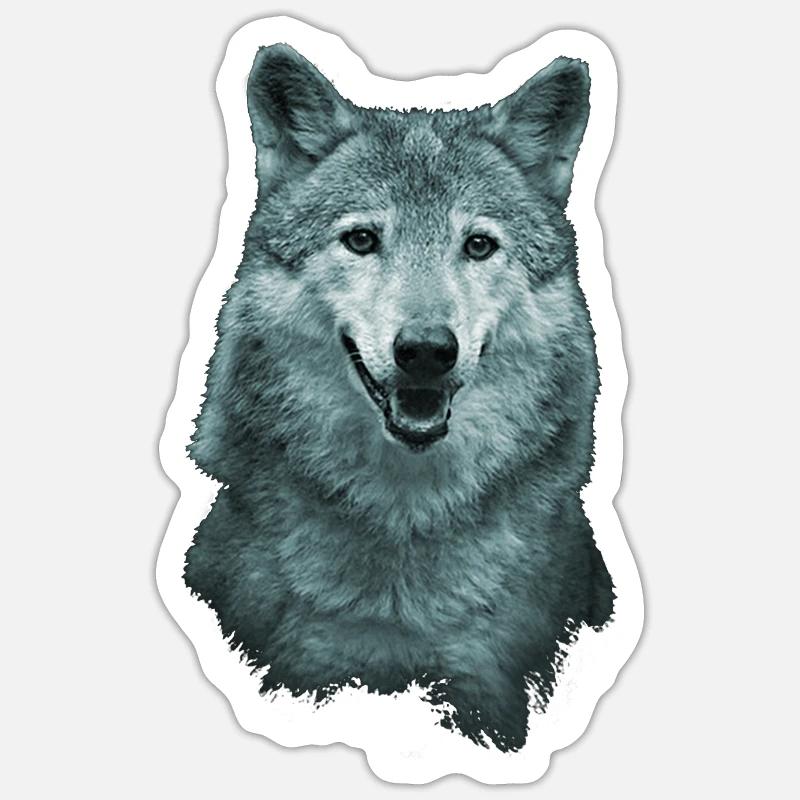 wolf - Sticker size S (10 x 10 cm) - white matte