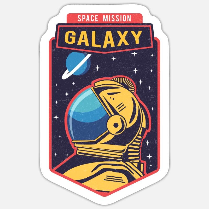 Space Galaxy Graphique Sticker taille S (10 x 10 cm)