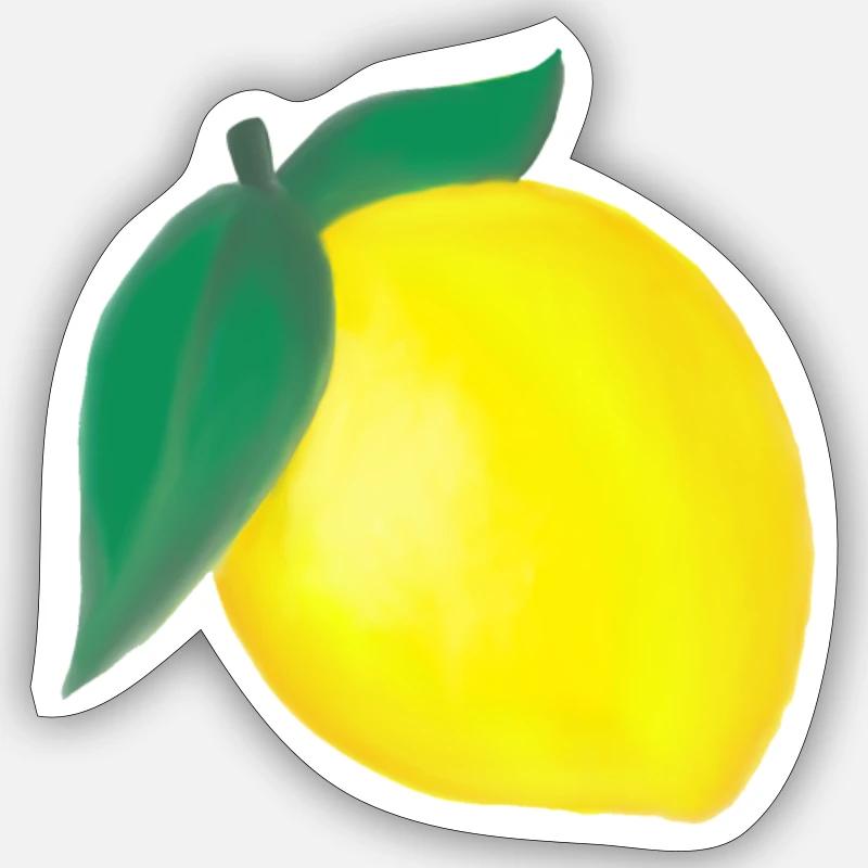 lemon - Sticker size S (10 x 10 cm) - white matte
