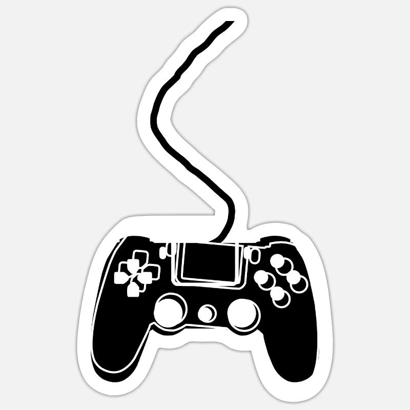 Console de jeux - Sticker taille S (10 x 10 cm) - blanc mat