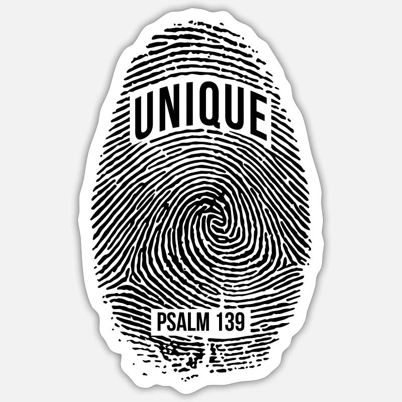 Unique - Sticker Größe S (10 x 10 cm) - Mattweiß