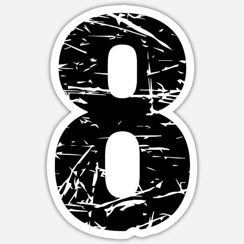 8 - Sticker size S (10 x 10 cm) - white matte