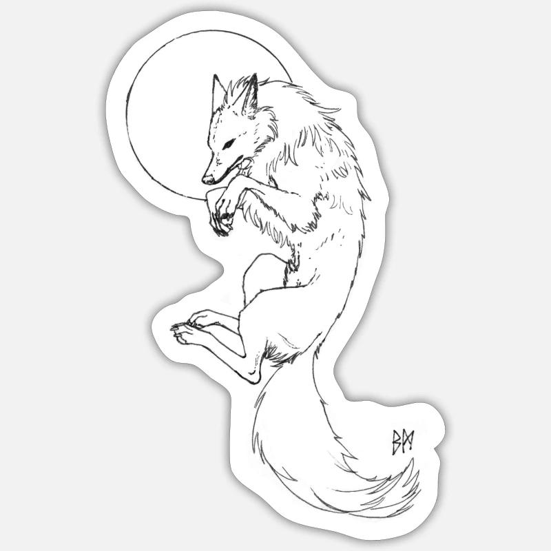 Wolf Moon Blumar Sticker taille S (10 x 10 cm)