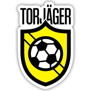 Für alle Torjägern unter den Fussball Liebhabern - Sticker Größe S (10 x 10 cm) - Mattweiß - Vorne