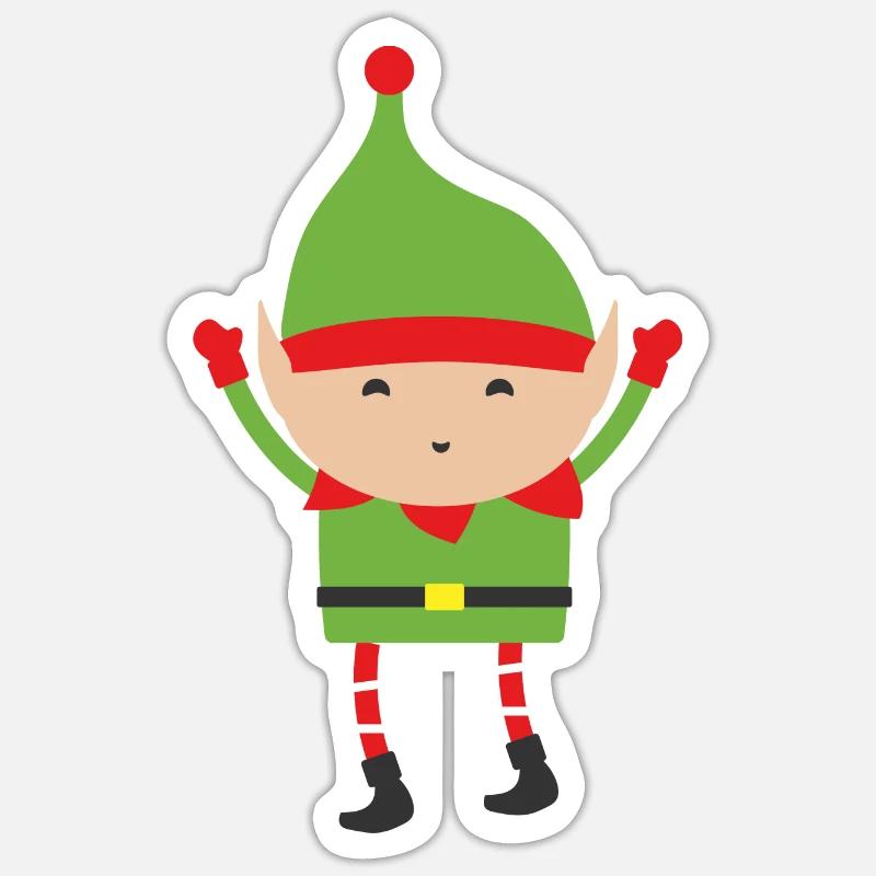 Elfes - Sticker taille S (10 x 10 cm) - blanc mat