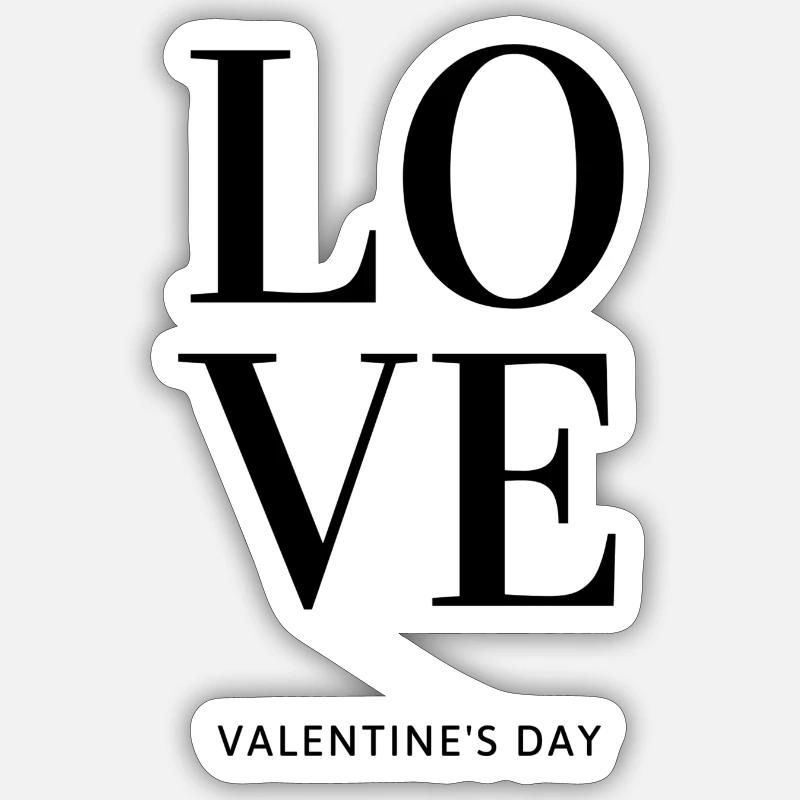 Saint-Valentin Sticker taille S (10 x 10 cm)