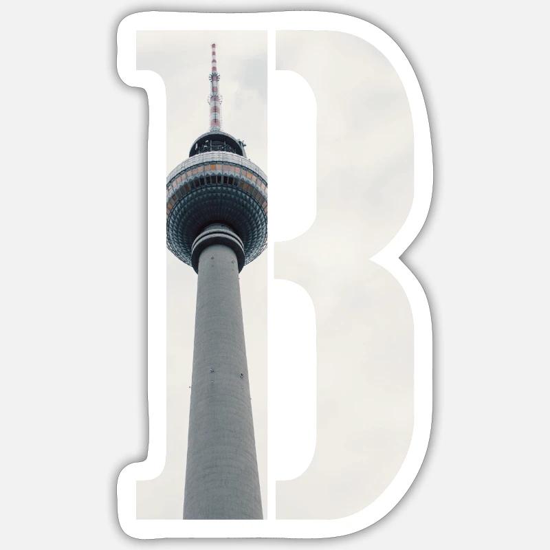 B erlin - Sticker taille S (10 x 10 cm) - blanc mat