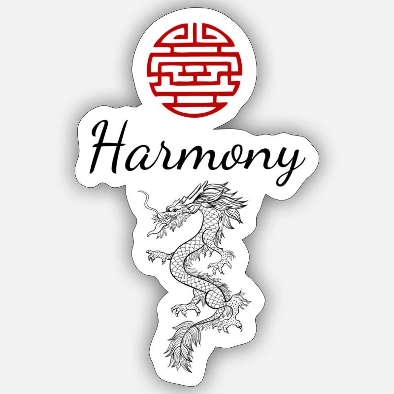 Harmonie - Sticker taille S (10 x 10 cm) - blanc mat
