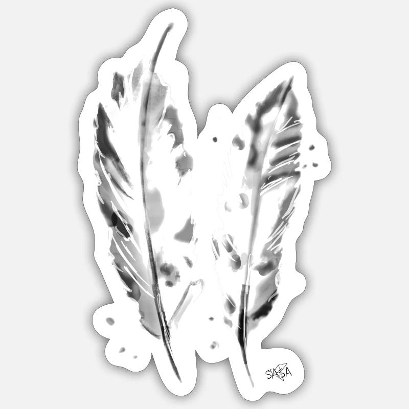 Federn Sticker Größe S (10 x 10 cm)