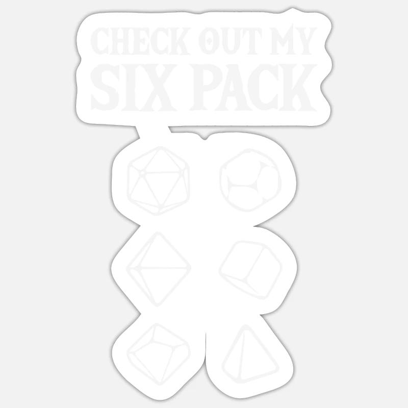Dungeons cube RPG Check Out My Six Pack Tabletop Sticker taille S (10 x 10 cm)