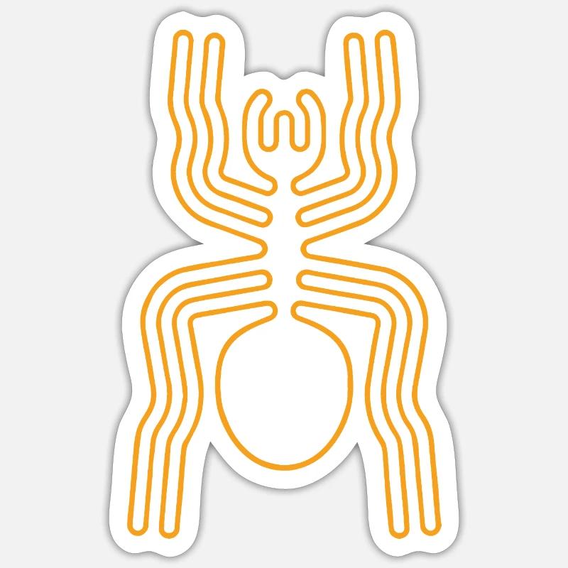 Nazca Spider - Sticker size S (10 x 10 cm) - white matte