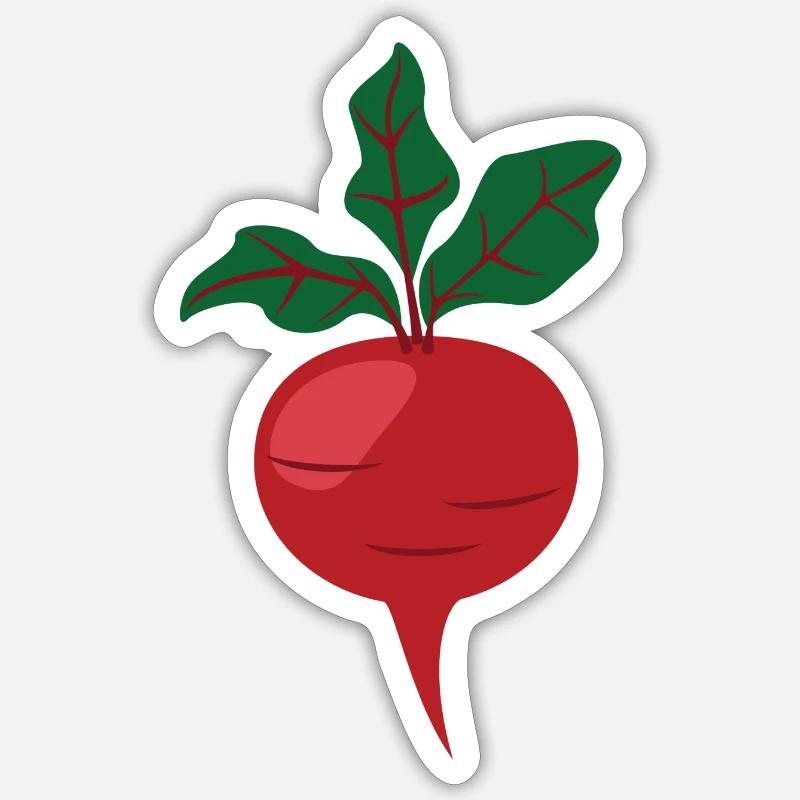 beetroot - Sticker size S (10 x 10 cm) - white matte