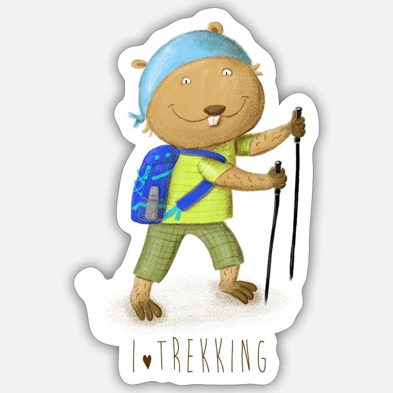 Groundhog Mann Sticker Größe S (10 x 10 cm)