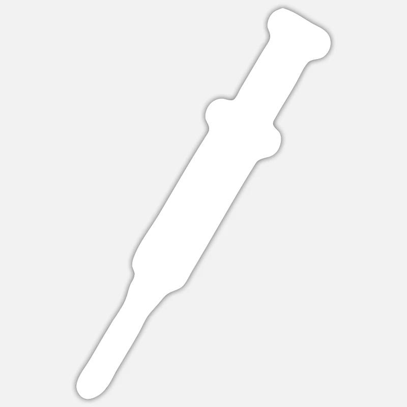 Seringue - Sticker taille S (10 x 10 cm) - blanc mat