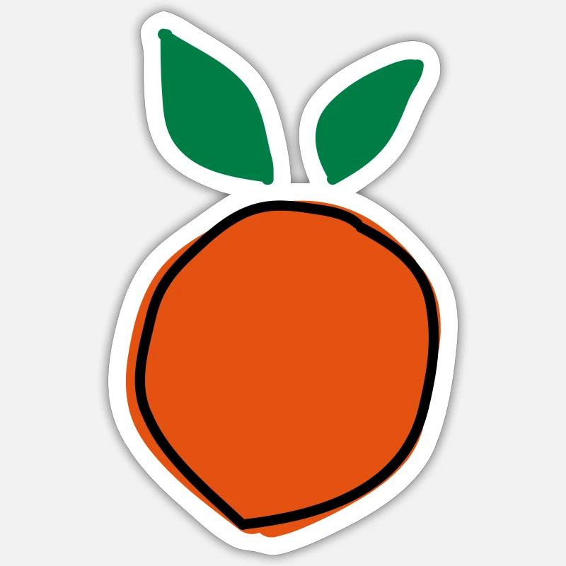 Fruit de l’abricot2 c3 - Sticker taille S (10 x 10 cm) - blanc mat