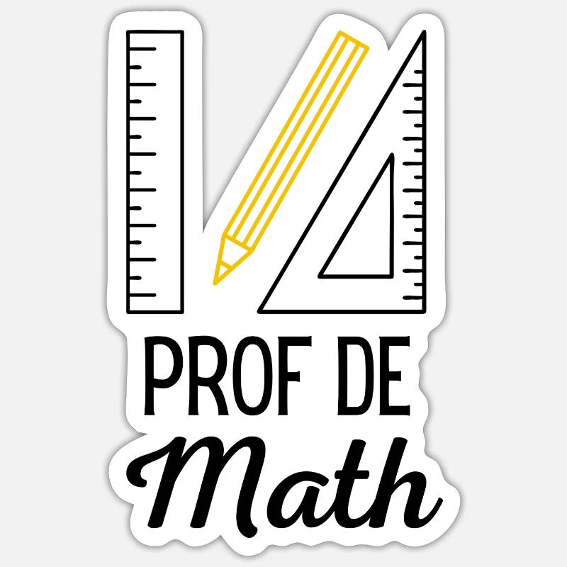 Prof de math Sticker taille S (10 x 10 cm)