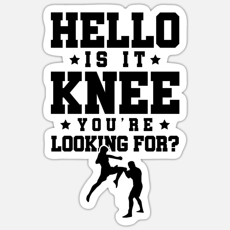 mma mixed martial arts - Sticker taille S (10 x 10 cm) - blanc mat