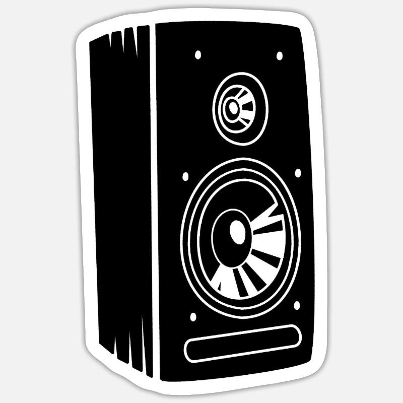 Musique de boxe Basse - Sticker taille S (10 x 10 cm) - blanc mat