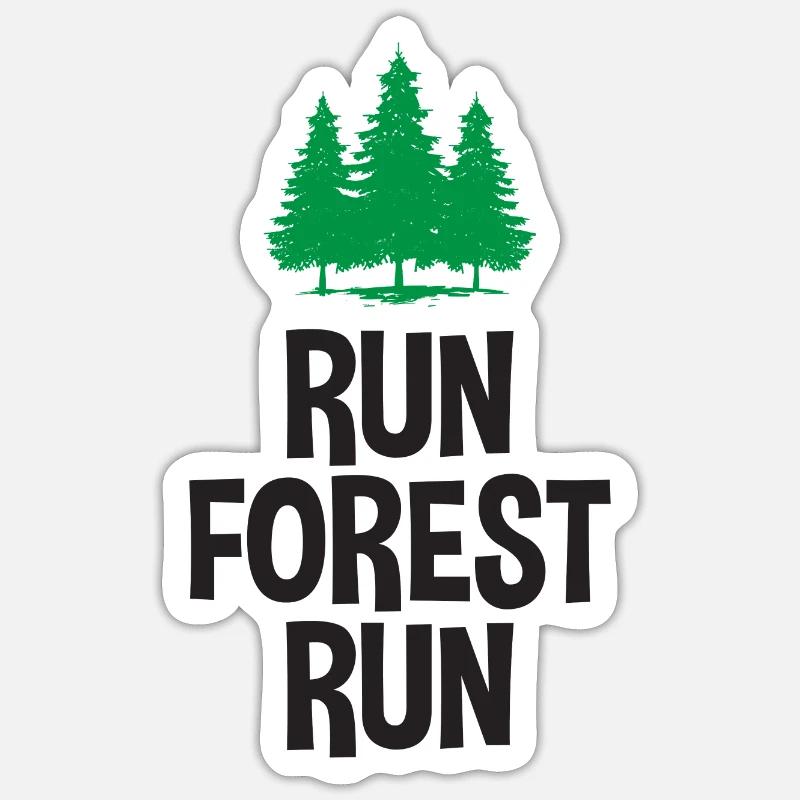 Run Forest Run - Sticker size S (10 x 10 cm) - white matte
