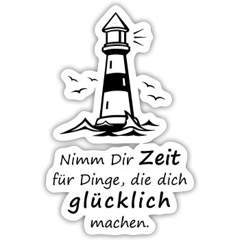 Nimm Dir Zeit - Sticker Größe S (10 x 10 cm) - Mattweiß - Vorne