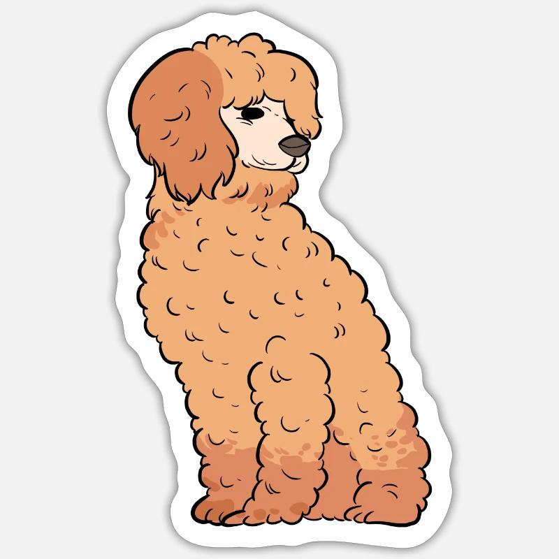 Poodle - Sticker size S (10 x 10 cm) - white matte
