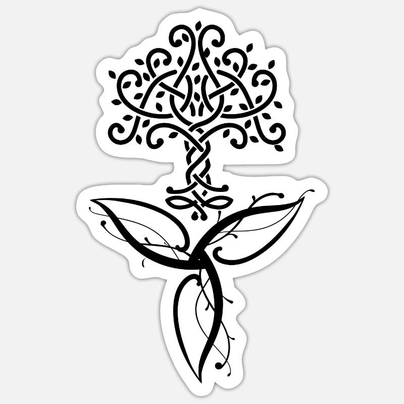 Irlande celtique Viking Celtic Knot Pattern Tree Sticker taille S (10 x 10 cm)