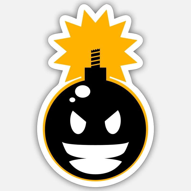 Böser Headbanger - Sticker Größe S (10 x 10 cm) - Mattweiß
