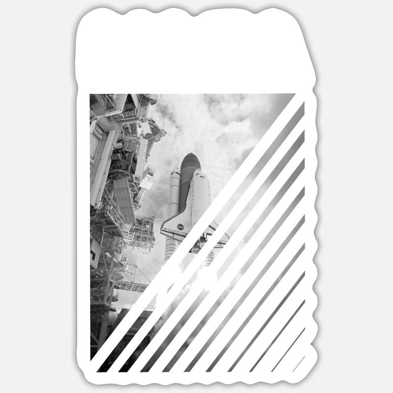 NASA Space Shuttle Start Logo Sticker Größe S (10 x 10 cm)