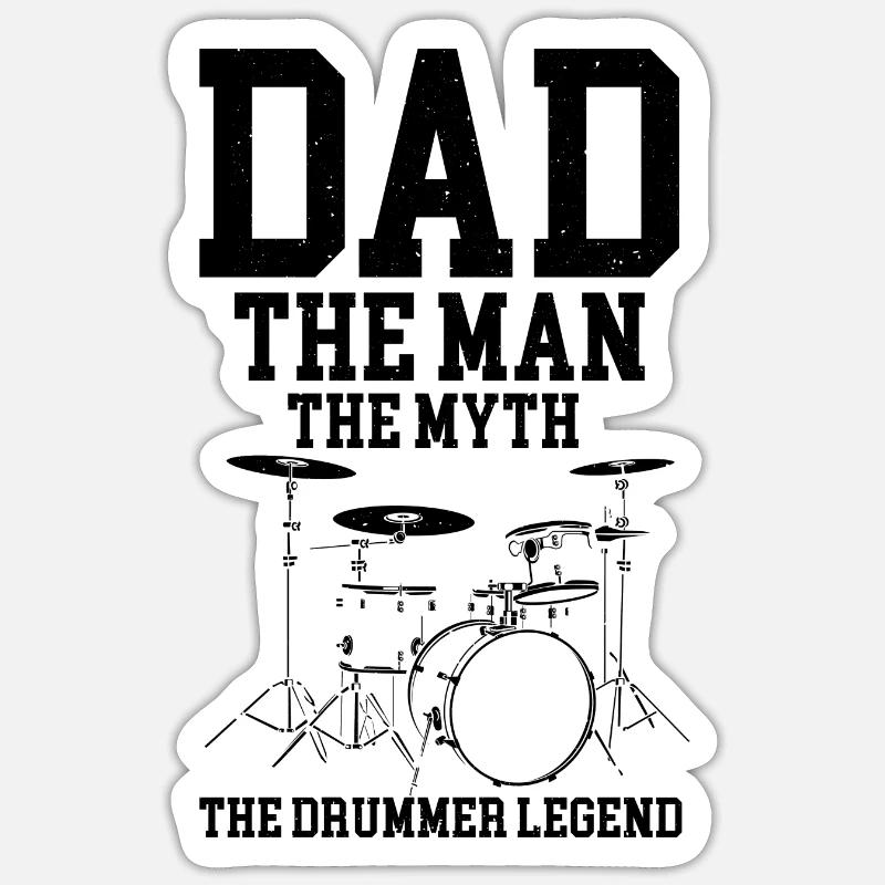 Percussion - Sticker size S (10 x 10 cm) - white matte