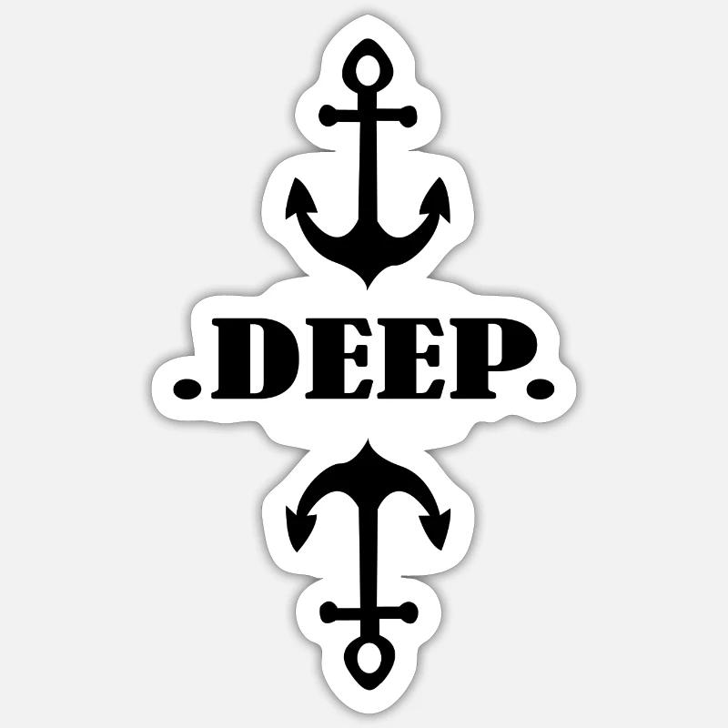 Anchor - Sticker size S (10 x 10 cm) - white matte