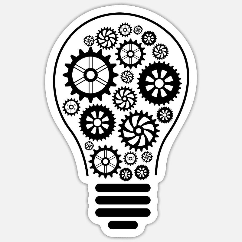 Bulb - Light Bulb - Lamp - Electricity Sticker size S (10 x 10 cm)
