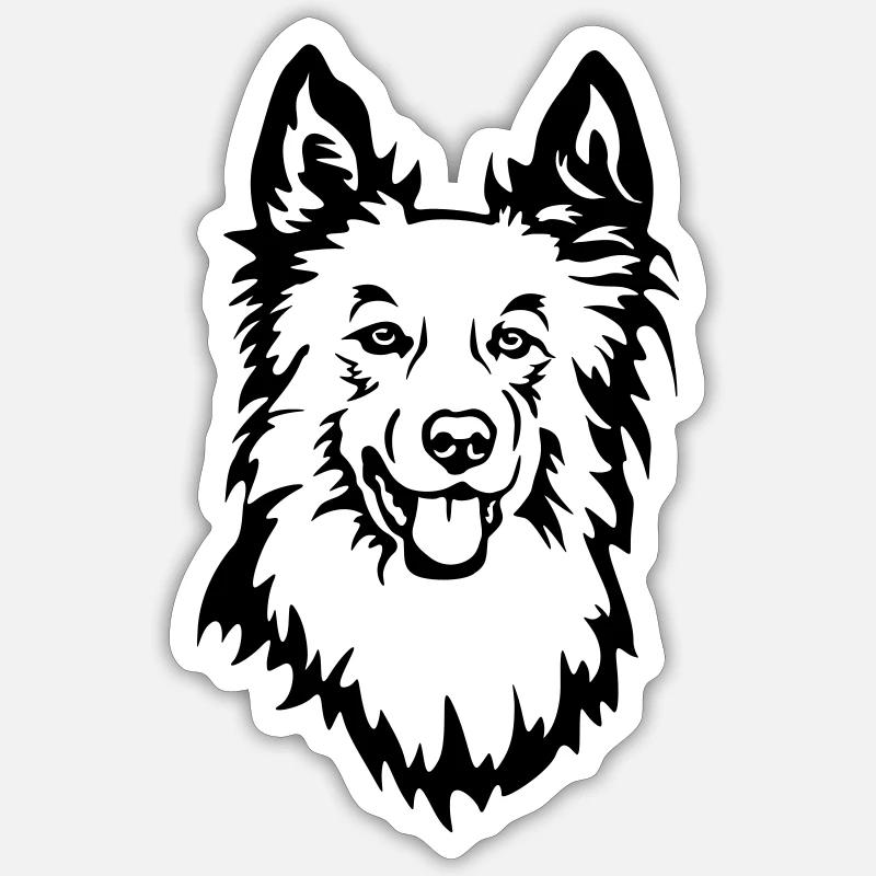 Harzer Fuchs Head - Sticker size S (10 x 10 cm) - white matte