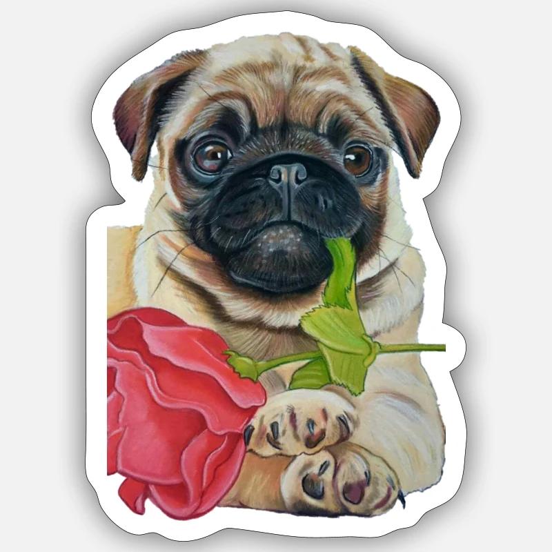 AMOUR - Sticker taille S (10 x 10 cm) - blanc mat